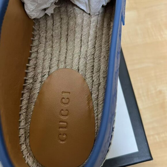 GUCCI Microguccissima Pattern Leather Espadrilles - Picture 4 of 8